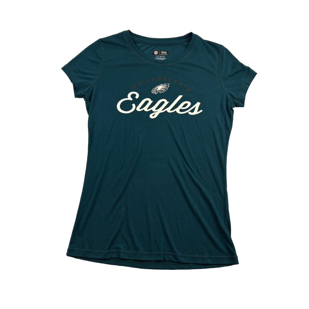 Philadelphia Eagles NFL T Shirt Round Neck Womens S Green Short Sleeve
